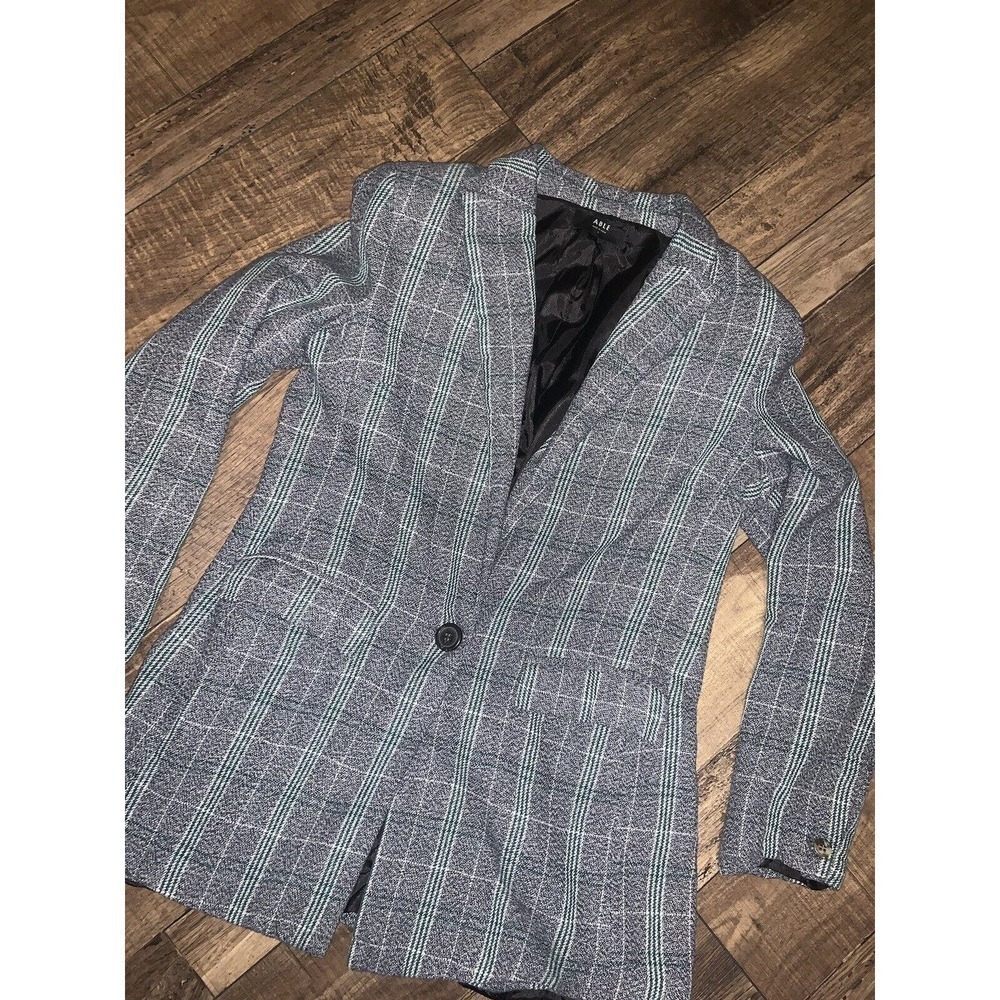 Able Evergreen Plaid Blazer S boho classic holiday preppy winter contemporary - Picture 9 of 13